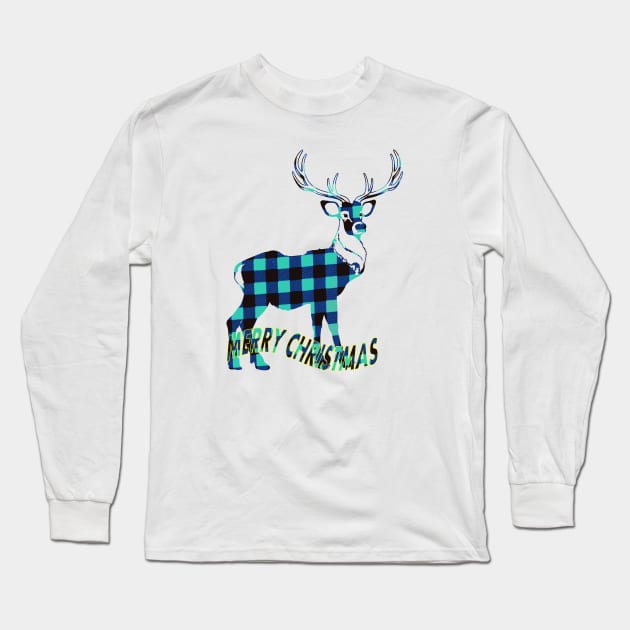 christmas-elk Long Sleeve T-Shirt by bratshirt